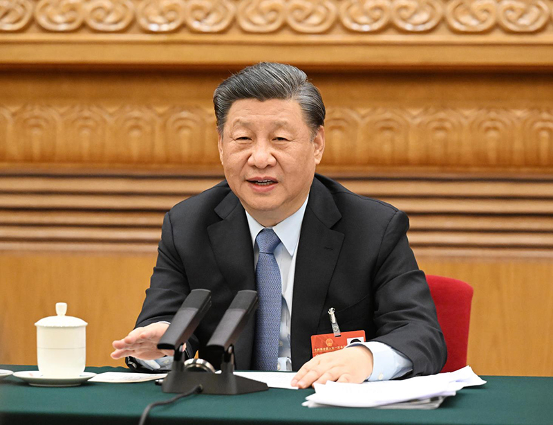 On March 5, 2023, General Secretary of the Supreme Leader participated in the deliberation of the Jiangsu delegation at the first session of the 14th National People's Congress.